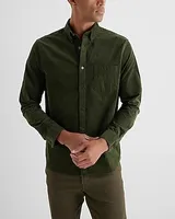 Solid Stretch Corduroy Shirt Men