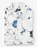 Slim Painted Floral Stretch 1Mx Dress Shirt