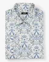 Extra Slim Floral Motif Stretch 1Mx Dress Shirt Men's