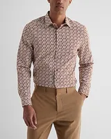 Slim Geo Print Stretch 1Mx Dress Shirt