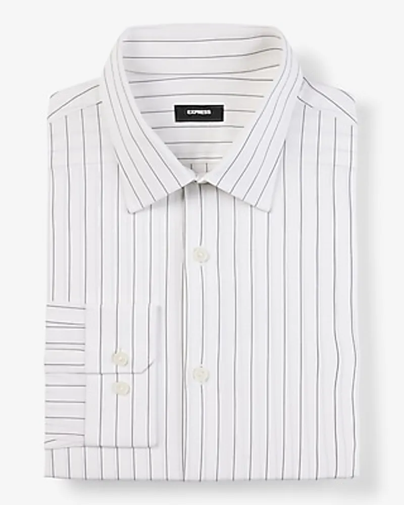 Slim Striped Stretch Cotton 1Mx Dress Shirt Men's