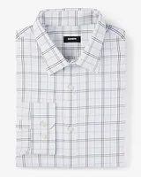 Slim Plaid Wrinkle-Resistant Performance Dress Shirt Men's