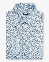 Slim Floral Print Stretch 1Mx Dress Shirt Men