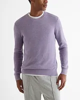 Cotton Ribbed Crewneck Sweater Brown Men's XS