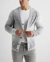 Ombre Striped Cotton-Blend Cardigan Black Men's L