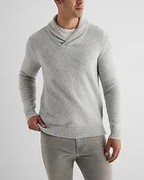 Shawl Neck Cotton-Blend Sweater