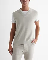 V-Neck Cotton Sweater Vest Men's Tall