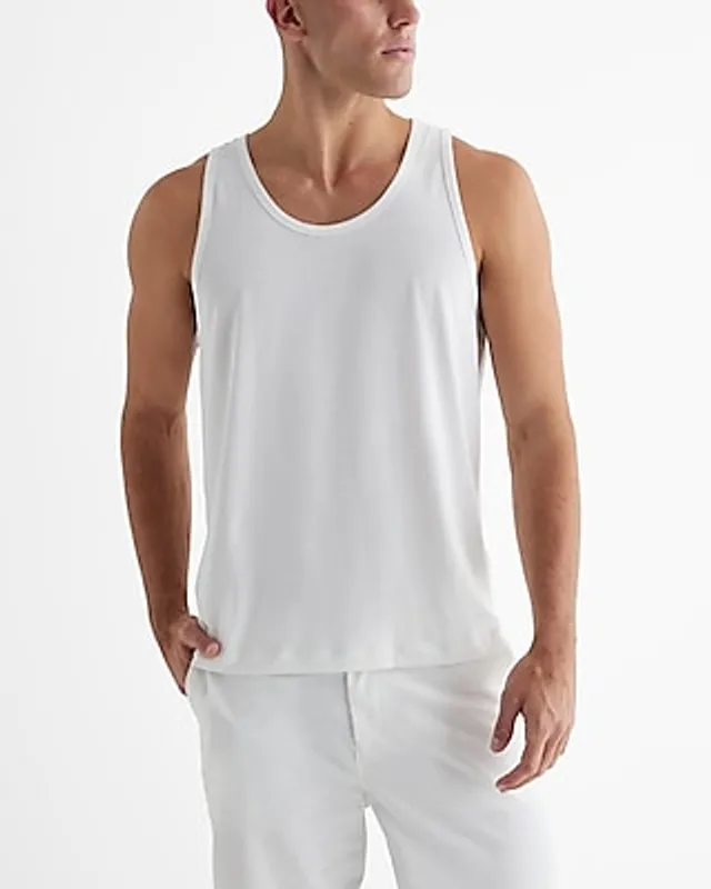 Solid Crew Neck Perfect Pima Cotton Tank Top