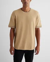 Relaxed Tipped Luxe Pique Crew Neck T-Shirt Green Men's M Tall