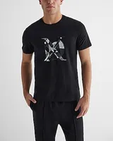 X Logo Shape Graphic Perfect Pima Cotton T-Shirt Men's