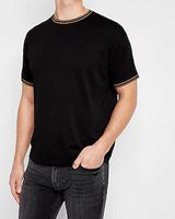 Solid Tipped Relaxed Crew Neck T-Shirt Men's