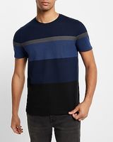 Striped Pique Crew Neck T-Shirt Neutral Men's S