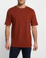 Relaxed Solid Tipped Luxe Pique T-Shirt Neutral Men's XS