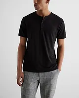 Linen-Blend Henley Neutral Men's XS