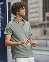 Solid Moisture-Wicking Luxe Pique Polo