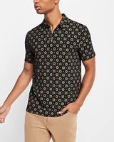 Printed Moisture-Wicking Performance Polo Brown Men's XL
