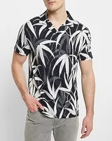 Palm Print Jersey Polo Neutral Men's