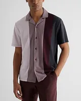 Striped Cotton-Blend Button Down Polo Men's