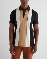 Tipped Multi Stripe Luxe Pique Polo