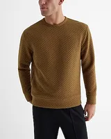 Quilted Crew Neck Sweatshirt