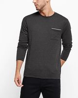 Tipped Pocket Long Sleeve T-Shirt Brown Men's S