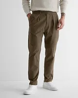 Athletic Slim Modern Chino Belted Pleated Pant Neutral Men's W32 L32