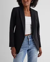 Editor One Button Oversized Boyfriend Blazer Pink Women's XS