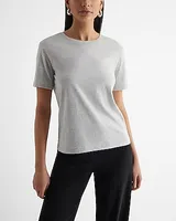 Skimming Cotton Crew Neck Short Sleeve Tee White Women's