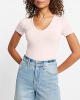 Supersoft Fitted V-Neck Double Layer Tee Women