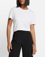 Supersoft Relaxed Crew Neck Tee White Women's M