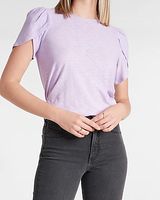 Skimming Slub Tulip Sleeve Tee