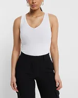 Supersoft Fitted V-Neck Tank Black Women's M