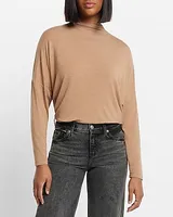 Mock Neck Dolman Sleeve Tee Women's