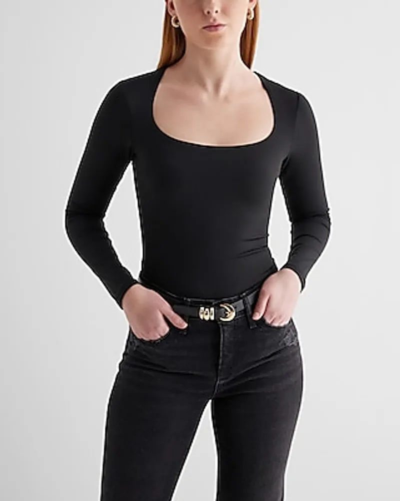 Body Contour High Compression Scoop Neck Long Sleeve Bodysuit Women's XL