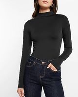 Body Contour High Compression Mock Neck Long Sleeve Tee Brown Women's S