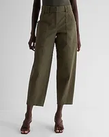 Super High Waisted Cropped Utility Trouser Pant Women's