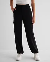 High Waisted Convertible Hem Cargo Trouser Pant Neutral Women's 8