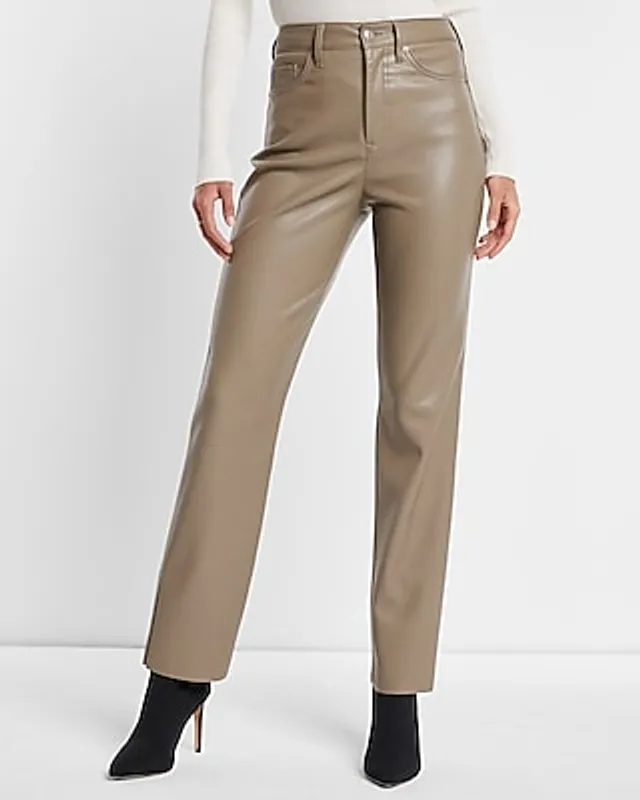 Classic Chic High Waist Faux Leather Pants