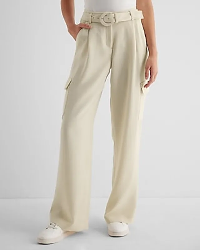 Extra High-Waisted Pleated Taylor Trouser Velvet Pants for Women