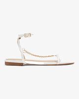 Chain Strap Flat Sandals