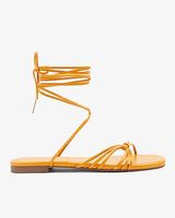 Strappy Tie-Up Sandals White Women's 7