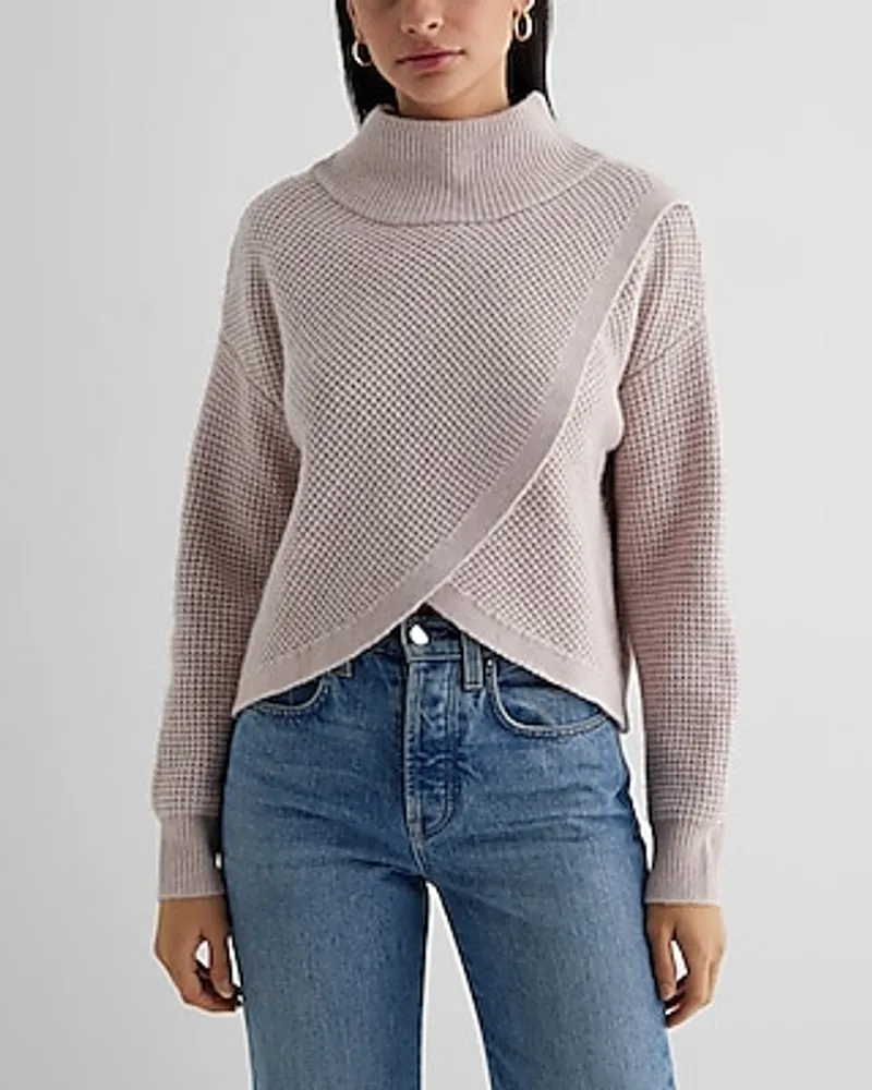 Reversible Mock Neck Crossover Sweater Women's