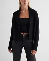 Shawl Collar Cardigan Brown Women's L