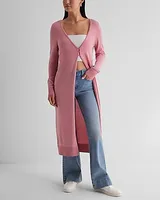 Button Duster Cardigan Pink Women's XS