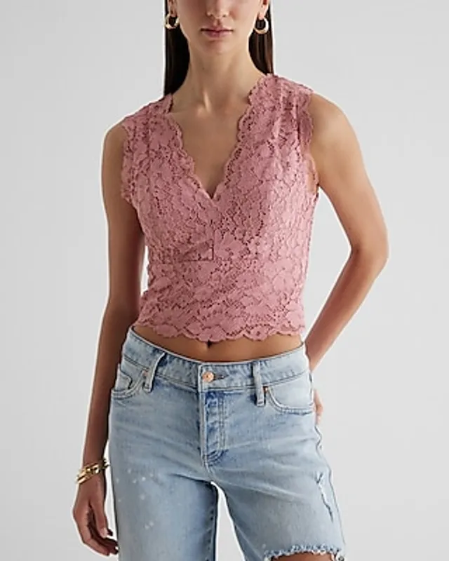 Lace V-Line Tank - Fika Boutique