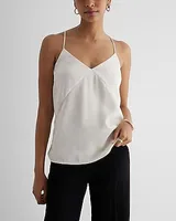 Satin Seamed V-Neck Cross-Back Downtown Cami Women