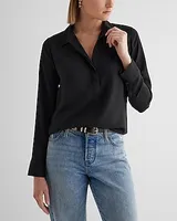 Half Button Up Portofino Shirt Women's