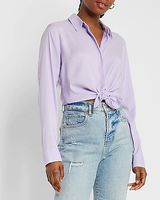 Relaxed Satin Portofino Shirt Black Women's XS