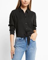 Tie Front Relaxed Portofino Shirt