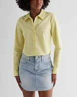 Cotton Cropped Portofino Shirt White Women's S